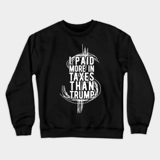 I Paid More Taxes Than Trump president 2020 Crewneck Sweatshirt